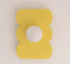 Applique murale, Bubble S, peinture laquée jaune, L27cm, H37cm - Little Anana