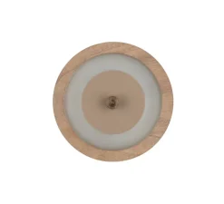 Applique murale, Bugie, noyer, LED, dim, 3000K, 1400 lm, Ø15cm, H4,5cm - Loftlight