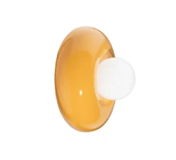 Applique murale, Bumbum, jaune, L25cm, H25cm - Ferroluce