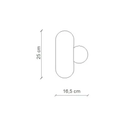 Applique murale, Bumbum, jaune, L25cm, H25cm - Ferroluce