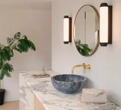 Applique murale, Burlington 400 Phase, bronze, IP44, LED, 2700K, 418 lm, L7,8cm, H40cm - Astro