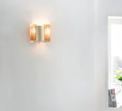 Applique murale, Butterfly, laiton, avec interrupteur, L20cm, H21cm - Northern