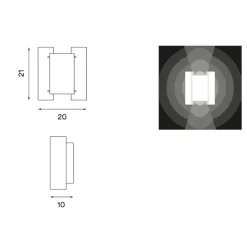 Applique murale, Butterfly, laiton, avec interrupteur, L20cm, H21cm - Northern