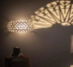 Applique murale, Caboche Plus Media, transparent, LED, 2700K, 1360lm, L50cm, H19,5cm - Foscarini