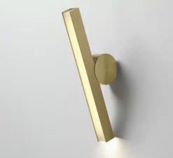 Applique murale, Calée V3, laiton satiné, LED, 960lm, 2700km, H45cm, L13,2cm - CVL