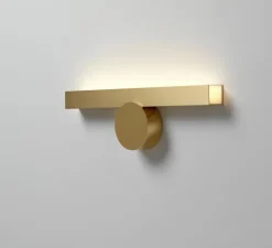 Applique murale, Calée VH, laiton satiné, laiton poli, LED, 2700K, 900lm, H45cm, P13,2cm - CVL