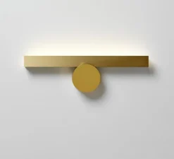 Applique murale, Calée VH, laiton satiné, laiton poli, LED, 2700K, 900lm, H45cm, P13,2cm - CVL