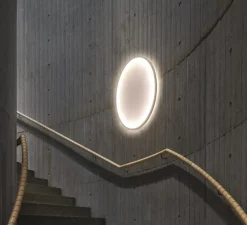 Applique murale, Calm, blanc et orange, LED, dim, 2200K, 1400 lm, Ø90cm, H7,25cm - Muuto