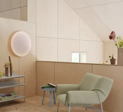 Applique murale, Calm, blanc et orange, LED, dim, 2200K, 1000 lm, Ø68cm, H7,25cm - Muuto