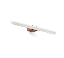 Applique murale, Calma, terracotta, verre opalin, LED, IP44, 2700K, 608lm, L50cm, P8cm - Faro