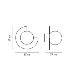 Applique murale, Candy Big circle 270 L, Vert paon, Ø28cm, P29cm - Swedish Ninja