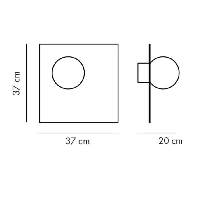 Applique murale, Candy Big square S, Bubblegum rose, L37cm, H37cm - Swedish Ninja