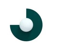 Applique murale, Candy Big Circle 270 S, Vert paon, Ø37cm, H20cm - Swedish Ninja