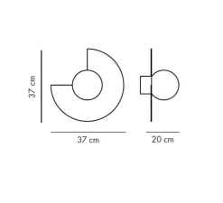 Applique murale, Candy Big Circle 270 S, Vert paon, Ø37cm, H20cm - Swedish Ninja