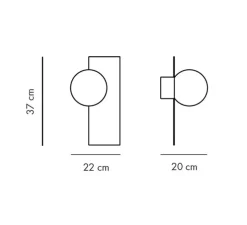 Applique murale, Candy Big rectangle S, Vert paon, L22cm, H37cm - Swedish Ninja