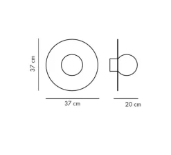 Applique murale, Candy Big circle 360 S, Jaune soleil, Ø37cm, P20cm - Swedish Ninja