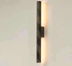 Applique murale, Candy, graphite satiné, LED, dim, 2700K, 840 lm, L5cm, H67cm - CVL