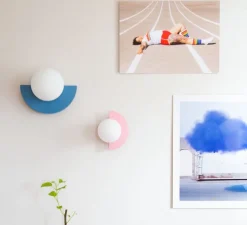 Applique murale, Candy little circle 180 S, rose, L28cm, H22cm - Swedish Ninja