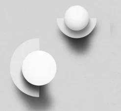 Applique murale, Candy little circle 180 S, blanc, L28cm, P22cm - Swedish Ninja