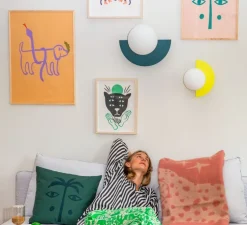 Applique murale, Candy little circle 180 S, jaune, L28cm, H22cm - Swedish Ninja