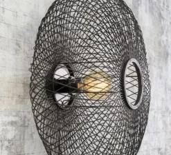 Applique murale, Cango, noir, Ø60cm, H25cm - Good&Mojo