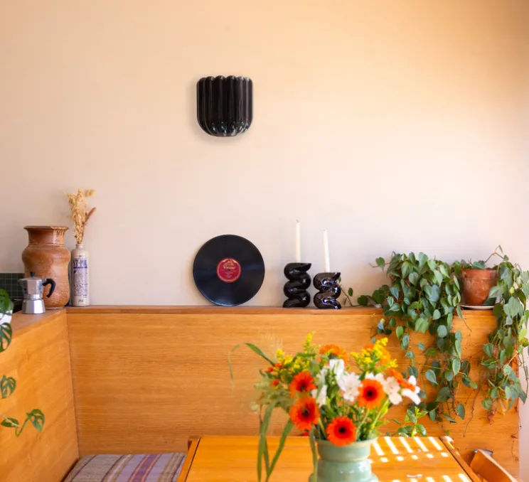 Applique murale, Cannelle, Noir, L20cm, H20cm - Cosin