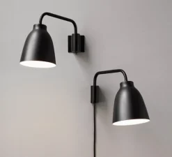 Applique murale, Caravaggio Read, noir, Ø35cm, H20,6cm - Fritz Hansen