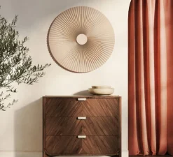 Applique murale, Carmen M 90cm, sable doré, LED, 2700K, 746 lm, Ø90cm, H90cm - Hartô