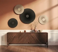 Applique murale, Carmen M 90cm, gris ardoise, LED, 2700K, 746 lm, Ø90cm, H90cm - Hartô