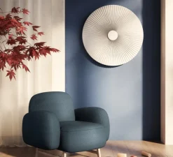 Applique murale, Carmen M 90cm, blanc, LED, 2700K, 746 lm, Ø90cm, H90cm - Hartô