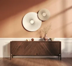 Applique murale, Carmen M 90cm, blanc, LED, 2700K, 746 lm, Ø90cm, H90cm - Hartô