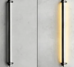 Applique murale, Cathy, argent, IP69, LED, IP69, 2700K, 2600lm, Ø7,5cm, H115cm - Zangra