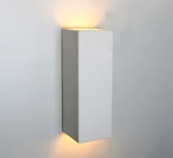 Applique murale, ceramique, blanc, L9cm, H25.5cm - Zangra