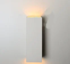 Applique murale, ceramique, blanc, L9cm, H25.5cm - Zangra