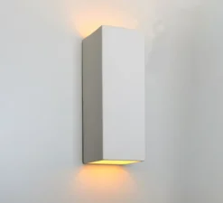 Applique murale, ceramique, blanc, L9cm, H25.5cm - Zangra