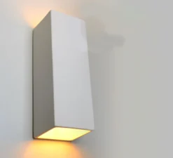 Applique murale, ceramique, blanc, L9cm, H25.5cm - Zangra