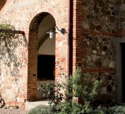 Applique murale, Chalet 140, laiton vieilli, IP44, L38cm, H29cm - Moretti Luce