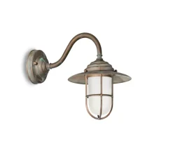 Applique murale, Chalet 140, laiton vieilli, IP44, L38cm, H29cm - Moretti Luce