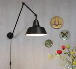 Applique murale, Chicago WA, noir, Ø36cm, L60 à 150cm - It's about Romi