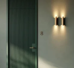 Applique murale, Chival Up/Down 292 2x, champagne anodisé, LED, dim, 2700K, 713 lm, L7,1cm, H29,2cm - Modular