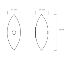 Applique murale, CHRYSALIDE, blanc, H28cm - Celine-Wright