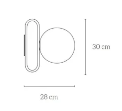 Applique murale, Cime, laiton, L20cm, H30cm - Eno Studio