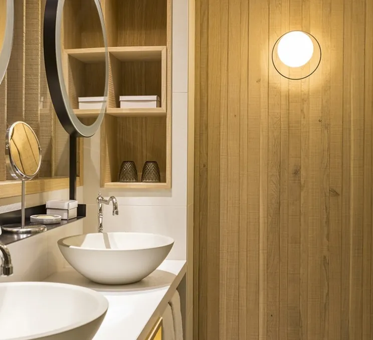 Applique murale, Circ A-3722, noir, LED, dim, 2700K, 730 lm, Ø22,4cm, H13,8cm - Estiluz