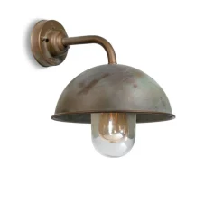 Applique murale, Circle 3239, laiton vieilli, IP44, Ø25cm, H31cm - Moretti Luce