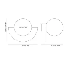 Applique murale, C.LAMP BIG, blanc, L37cm, H30cm - Swedish Ninja