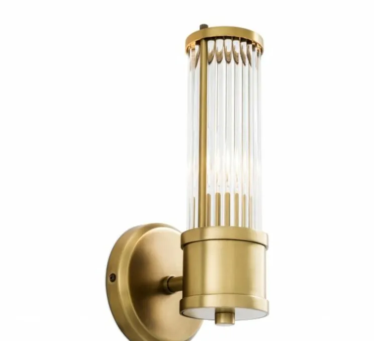 Applique murale, Claridges simple, laiton antique, L12cm, P13cm - Eichholtz