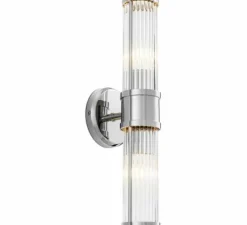 Applique murale, Claridges double, nickel, L12cm, P13cm - Eichholtz