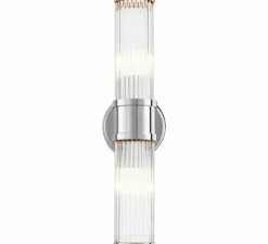 Applique murale, Claridges double, nickel, L12cm, P13cm - Eichholtz