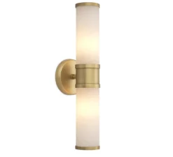 Applique murale, Claridges double, albâtre, laiton, L13cm, H46,5cm - Eichholtz