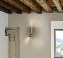 Applique murale, Clash, fixe, bronze, verre transparent, L6cm, H30cm - Penta